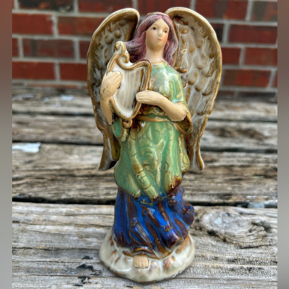 Greenbrier International Porcelain Angel with Harp